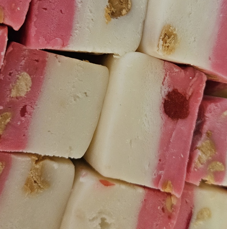 Pink & White Soft Nougat Luxury Hand Made Sweets The Fudge Factory